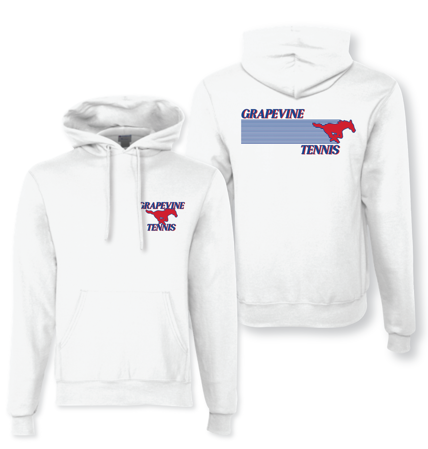 GHS 2025 Tennis Winter Volley Kit — PO Hoodie in White – Grapevine