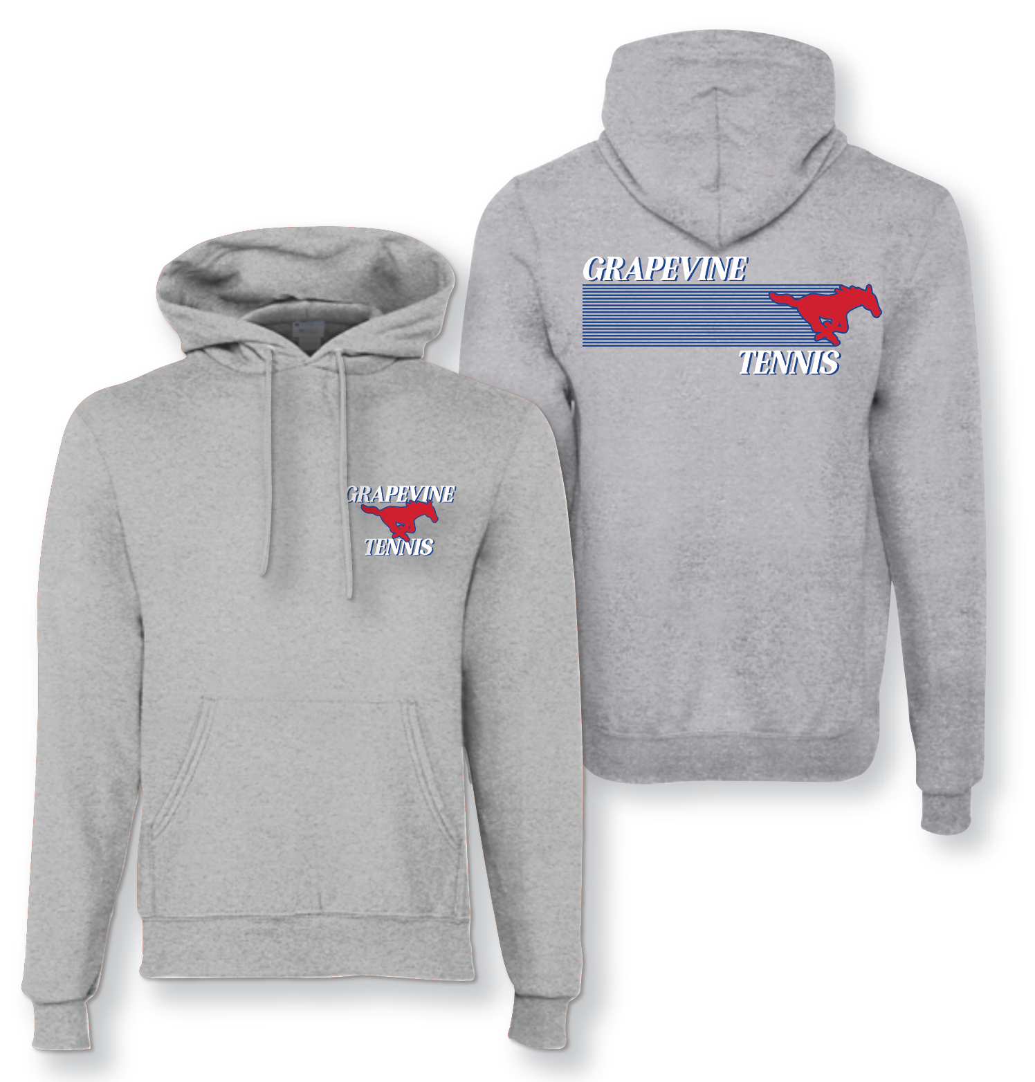 GHS 2025 Tennis Winter Volley Kit — PO Hoodie in Grey Htr GHS 2025 Tennis Winter Volley Kit — PO Hoodie in Grey Htr