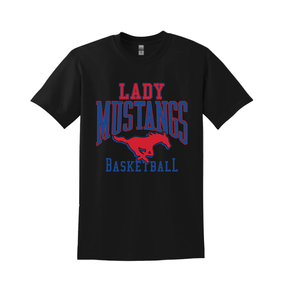 Lady Stang Basketball Tee in Black