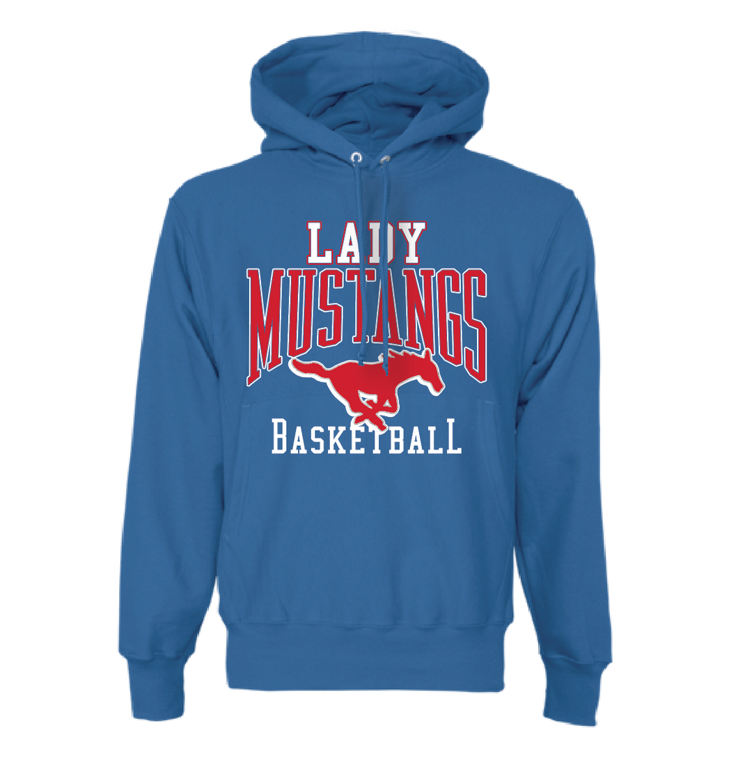 Lady Stang Pullover Hoodie in Blue