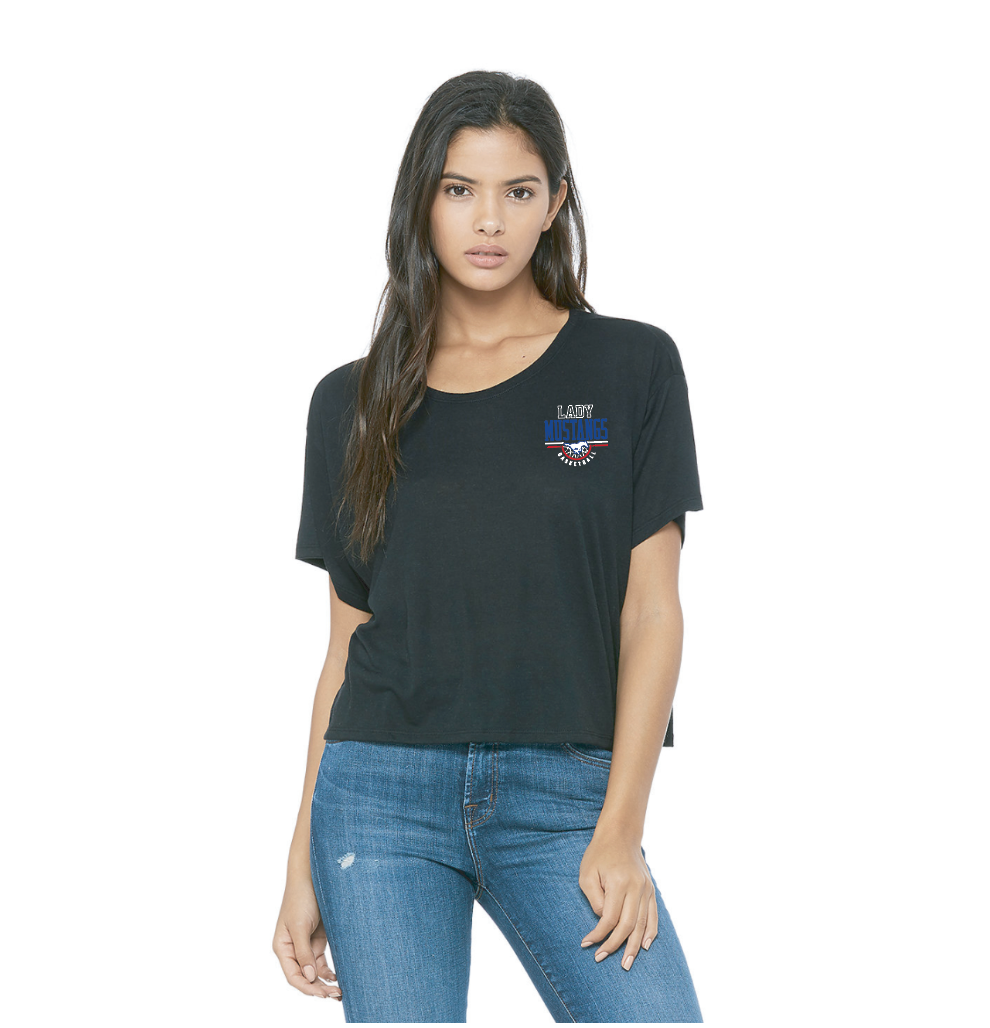 Lady Stack Slouchy Tee by Bella+Canvas in Black