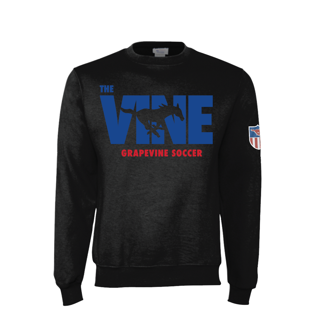 The VINE — Soccer Crew Sweatshirt in Black