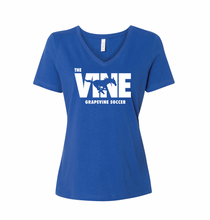 Load image into Gallery viewer, THE VINE — Soccer Relaxed V-neck Tee in Blue
